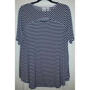 Chico's Peekaboo Cutout Slinky Jersey Top Size 2